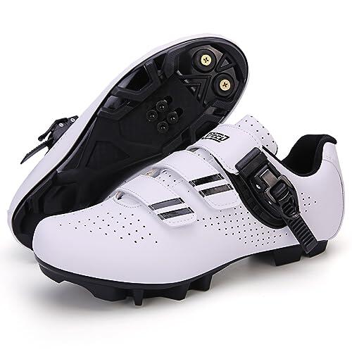Hixingo Zapatilla de Ciclismo Hombre Mujer, Zapatos Bicicleta de Montaña Exterior MTB Compatibles con SPD Lock System, Zapatillas de Ciclismo Unisex Adulto Respirables