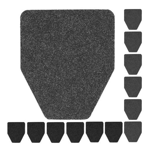 Paquete de 12 tapetes para orinal, tapetes para orinal para hombres, desechables, con respaldo de goma antideslizante, lavables, eliminan el olor, 17.7 x 20.5 pulgadas (6 unidades, negro, 6 piezas