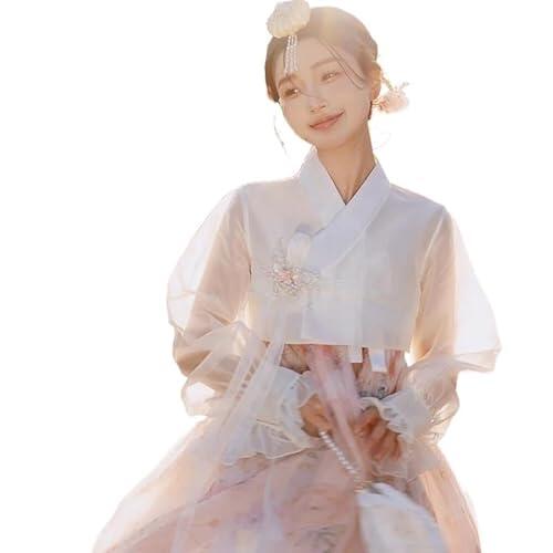 BIVOO Ropa Mujer Traje Tradicional Vestido Coreano Modernizado Corte Coreano Danza Nacional Vestidos de Cosplay