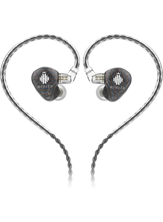 Hidizs MS1 Galaxy In Ear Monitor Auriculare, 2DD Controlador Dinámico De Circuito Magnético, 3,5 Mm, Control en Línea, Cable Desmontable de 0,78 Mm y 2 Pines, Negro, sin Micrófono