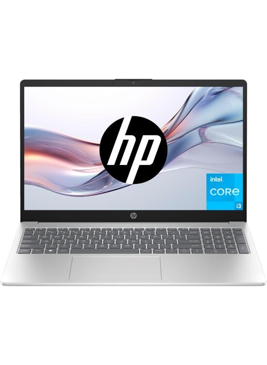HP 15-fd0000ns - Ordenador portátil de 15.6" Full HD (Intel Core i3-N305, 8GB RAM, 512GB SSD, Intel UHD Graphics, Sin Sistema Operativo) Plata y Azul- Teclado QWERTY Español