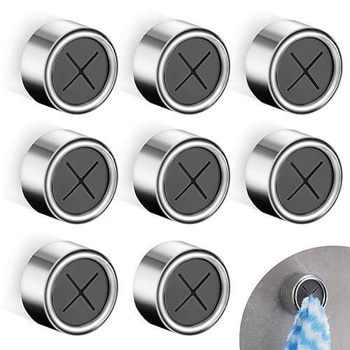 flintronic Soportes para Toallas de Té, 8 Piezas Ganchos para Toallas Autoadhesivas, Redondo Ganchos Adhesivos Ganchos para Baño, Cocina y Hogar