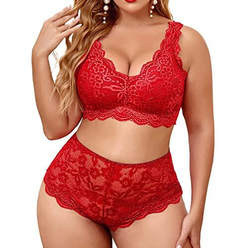 MODSGUE Ropa interior de encaje Y Lencería de encaje rápido Tanga seductora Correas cruzadas Negligees Lencería erótica Y Ropa interior de algodón Hipsters, rosso, M