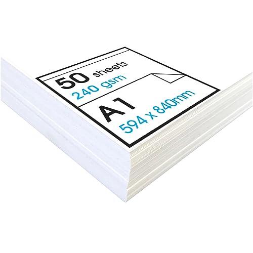 Artway Studio - A1 Papel de Técnica Mixta - Ideal para Aplicaciones Multimedia - 240gsm - A1 (50 Hojas)