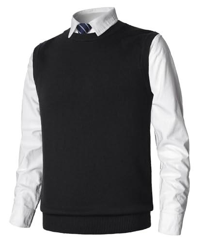 MeiLayM Hombre Invierno Sin Mangas SuéTer Cómodo Cárdigan De Punto Classic Business Gentleman Prendas Casual de Negocios Casual Suéter Prendas de Punto Pullover