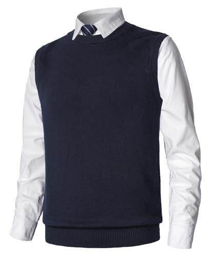 MeiLayM Hombre Invierno Sin Mangas SuéTer Cómodo Cárdigan De Punto Classic Business Gentleman Prendas Casual de Negocios Casual Suéter Prendas de Punto Pullover