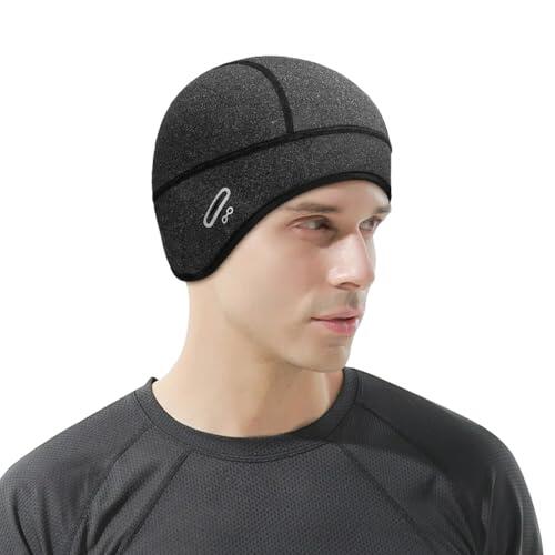 mizikuu Gorro de Ciclismo, Gorro de Bicicleta, Forro Cálido para Casco con Orificio para Gafas, Gorro de Invierno a Prueba de Viento para Hombres y Mujeres, Gorros de Deporte al Aire Libre
