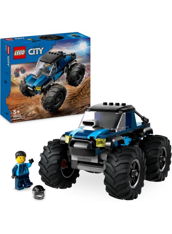 LEGO City Monster Truck Azul de Juguete, Camión Todoterreno y Minifigura de Conductor, Set de Juego Infantil Imaginativo, Divertido Regalo para Niños y Niñas de 5 Años o Más 60402