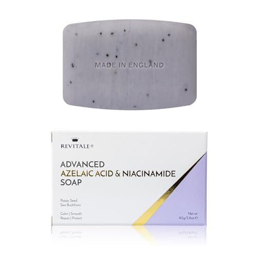 Revitale Jabón Avanzado con Ácido Azelaico y Niacinamida – Barra Limpiadora Calmante para una Piel Suave, Equilibrada y Protegida