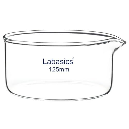 Labasics Placa de Cristalización con Pico y Borde Resistente, Diseño de Paredes Gruesas en Vidrio de Alto Borosilicato Placas de Cristalización Reutilizables para Cristalización y Evaporación