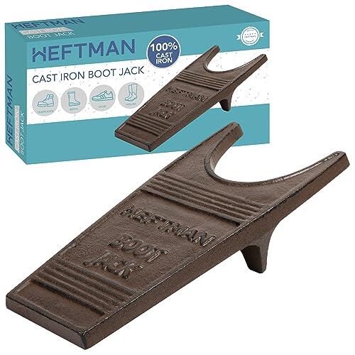 HEFTMAN Sacabotas de Hierro Fundido - Resistente, Rústico Removedor de Botas de Agua - Descalzador de Botas Resistente a la Corrosión (1 kg)