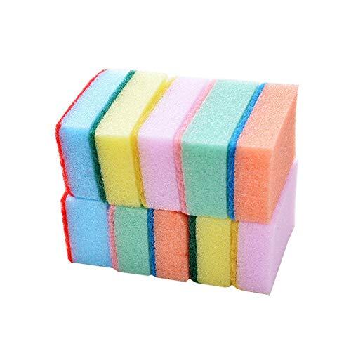 Esponja Para Platos, Esponjas De Limpieza De Cocina, Esponjas Para Fregar, Fregador De Cocina, 10 Piezas/juego De Esponja De Limpieza Duradera, Herramienta De Cocina Para Platos, Cuenco, Olla Y Sartén