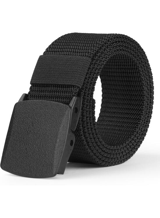 Aomig Cinturon Tactico Hombre, 4 Pcs Cinturón Táctico de Seguridad con Mosquetón Llavero Colgador de Botella de Agua para Hombre, Agentes de Seguridad Actividades al Aire Libre