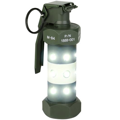 Gunyoo Airsoft Flashbang Modelo táctico granada de mano juguete al aire libre camping luz de emergencia para paintball combate CS juego de batalla militar cosplay utilería entrenamiento de campo