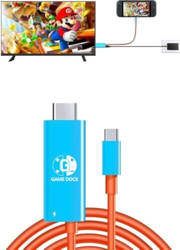 GKEAPZA Cable USB-C a HDMI 2M 4K@60Hz, Dock Portátil 100W PD Compatible con Steam Deck, Nintendo Switch 2, ROG Ally, iPad, PC, TV