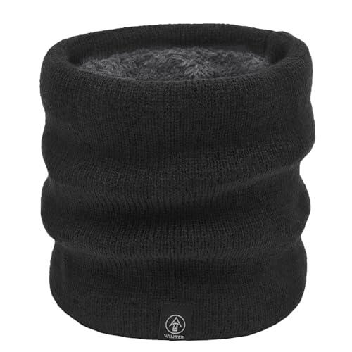 flintronic Braga para Cuello Invierno Lana, Braga Cuello Hombre Mujer Gruesa, Bufanda Invierno para Hombre Mujer, Braga Termica Moto Clima Frío Calentador Cuello Lana, para Esqui Moto Ciclismo