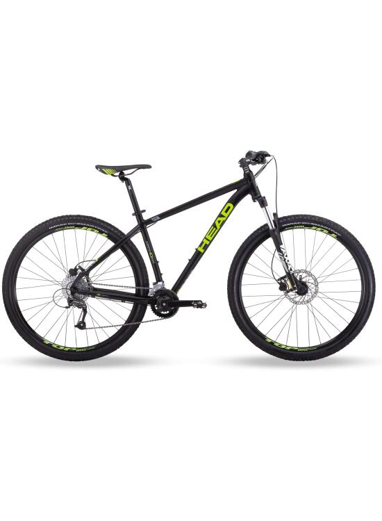 HEAD Granger - Bicicleta de montaña Unisex para Adultos, Color Negro Mate y Verde, 42