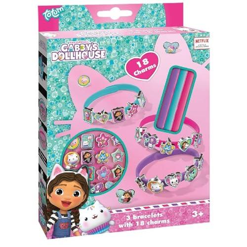 TM ESSENTIALS Gabby's - Juego de pulseras con 18 colgantes diferentes, ideal como regalo para niños y niñas