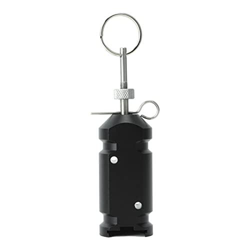 Septpenta Alarma de Viaje Perimetral, Dispositivo de Alarma de Cable de Viaje de 4,5 V, Práctico Reutilizable, Suministros Jardinería Aleación Aluminio, Negro