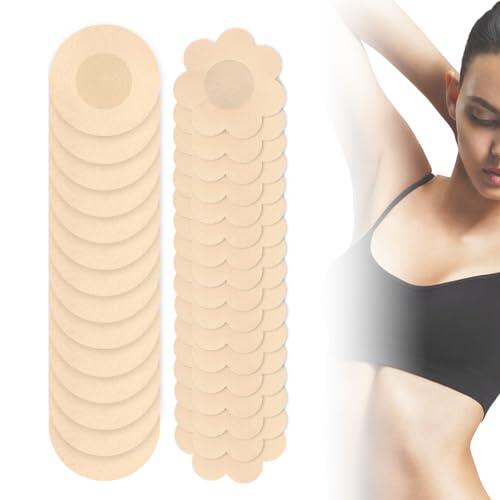 60 Piezas Pezoneras Adhesivas Invisibles, Pezoneras Adhesivas Cubre Pezones Cubrepezones Adhesivo Pegatinas Pezones Nipple Cover Tapa Pezones Adhesivos(30*Forma Circular, 30*Forma de Ciruela)