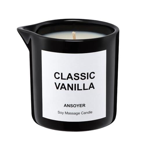 Vela de masaje ANSOYER, hidratante y nutritiva, para crear un spa en casa,230g (Vainilla Clásica)