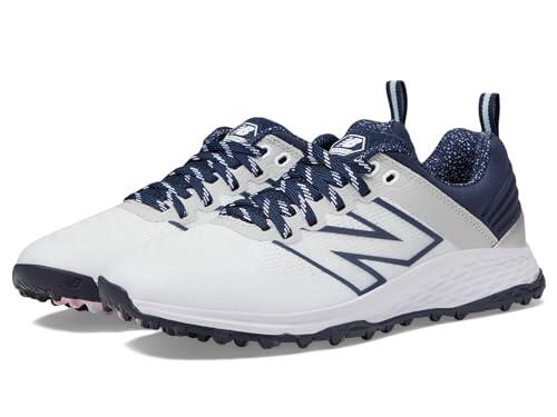 New Balance Fresh Foam Contend V2 - Zapatos de Golf para Mujer, Blanco/Azul Marino, 40.5 EU
