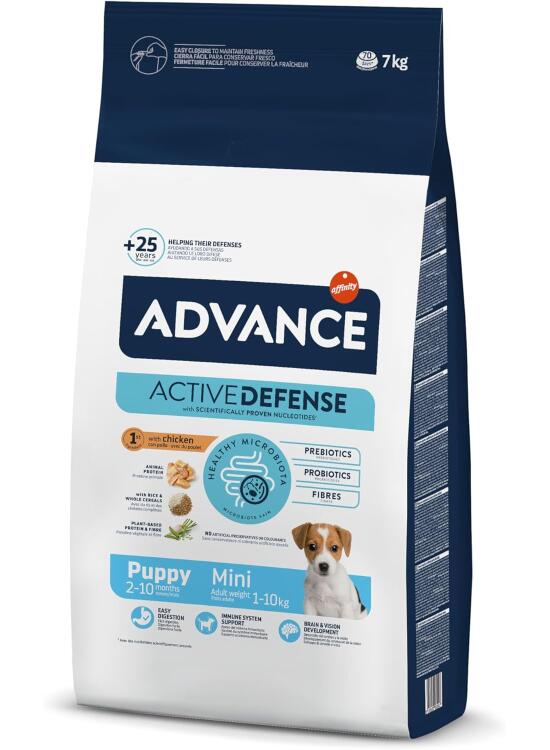 Advance Mini Puppy, Pienso para Perros Puppy de Razas Pequeñas con Pollo, 7kg