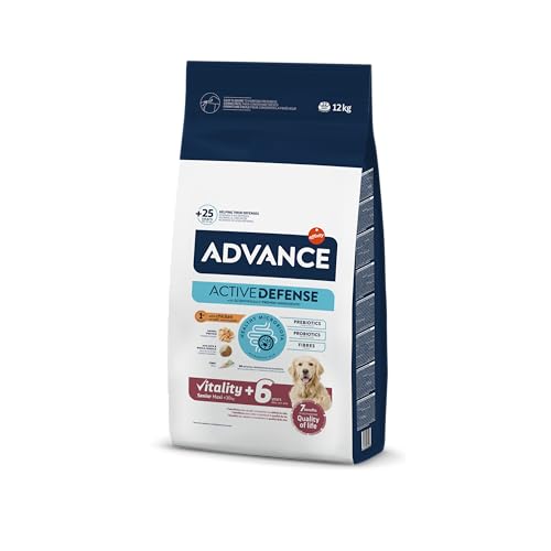 Advance Maxi Senior, Pienso para Perros Senior (+6 años) de Razas Grandes con Pollo, 12kg