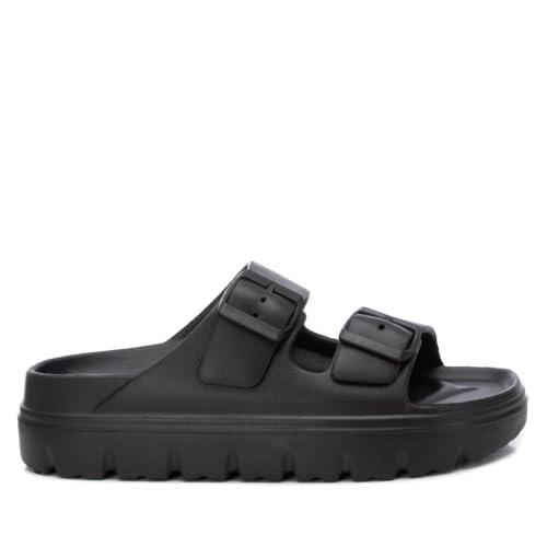 XTI - Chancla Mujer Negro - Calzado Cómodo y Versátil - Moda casual - Modelo 14255001 (Talla 38)