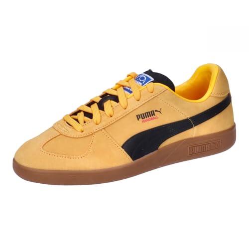 PUMA Unisex Adults HANDBALL Indoor Court Shoe, SUN STREAM-PUMA BLACK-CARAMEL LATTE, 42.5 EU