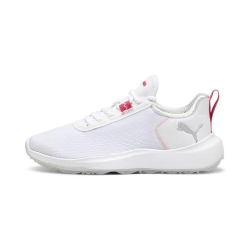 PUMA Fusion Crush Sport Wmns, Golf Shoe Mujer, White-Garnet Rose, 38 EU