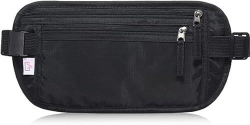 LEXICANMHS Riñonera Interiores Viaje Antirrobo - Bolsa de Cinturón de Dinero antirrobo con protección RFID - Riñonera Debajo de la Ropa para Esconder Efectivo, Tarjetas - Ideal para Hombre y Mujer