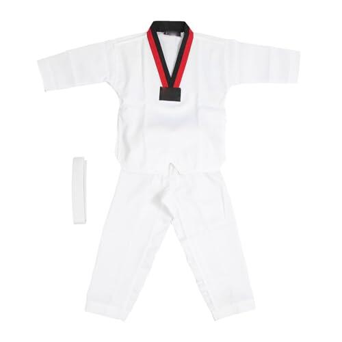 Dobok Taekwondo, Cómodo y Duradero, Uniforme Deportivo Suave Transpirable para Entrenamiento Competición for Niños y Niñas en Academias Dojos