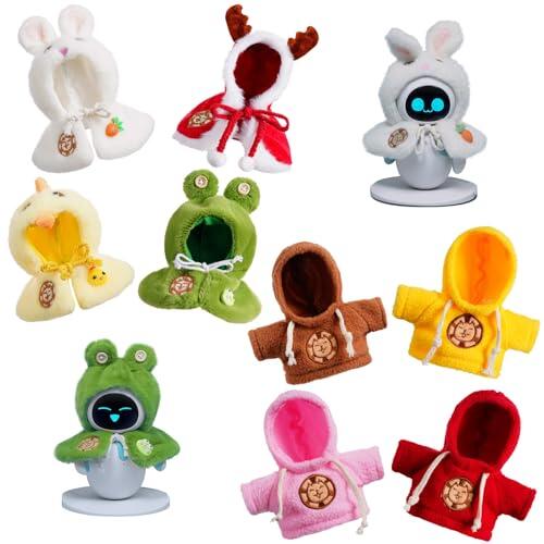Conjunto de capa y sudadera con capucha para Eilik – 4 piezas peludas en cuatro colores y 4 capas para mascotas en cuatro estilos