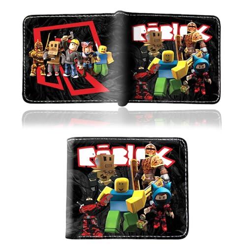 Ubephant Roblx Cartera, Roblx Monedero, Niños Billetera, 11.5 * 9.5cm R-oblx PU Cuero Bifold Wallet, R-oblx Regalo, Cartoon Carteras, Anime Monedero, para Niños Fans