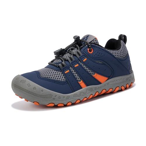 Mishansha Zapatillas de Deporte Niños Ligeras Transpirable Zapatos de Correr Antideslizante Sneakers Gris Azul 31 EU