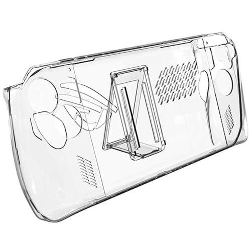 Nayubo Funda Protectora para ASUS Rog Ally con Pata de cabra Funda Protectora Transparente Accesorios Funda de piel Portátil para Juegos A prueba de golpes Antiarañazos Antideslizante (Transparente)