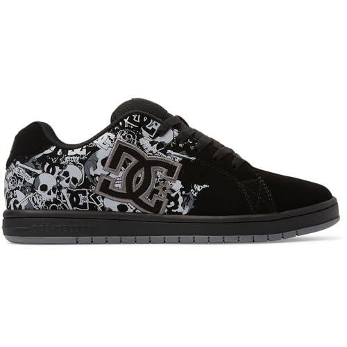 DC Shoes Zapatillas de Piel Gaveler para Hombre, Black Dk Grey Print, 42.5 EU