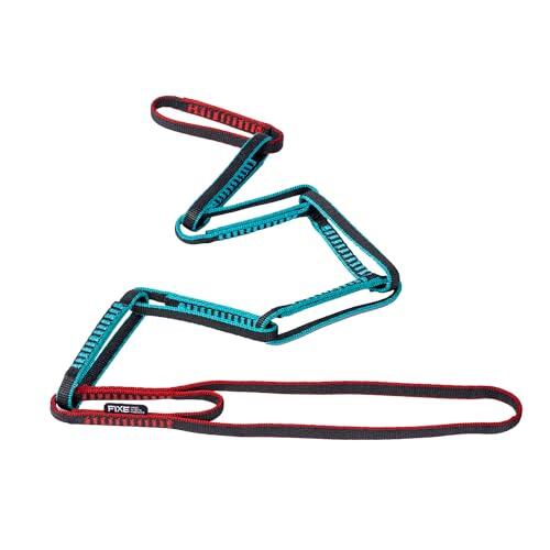 FIXE - Cabo de Anclaje Multichain Cinchless 90 cm en HMPE, Cinta Ajustable para Escalada y Alpinismo, Sistema sin Estrangular el Arnés, Resistencia 22 kN, Certificación EN566 y UIAA 104