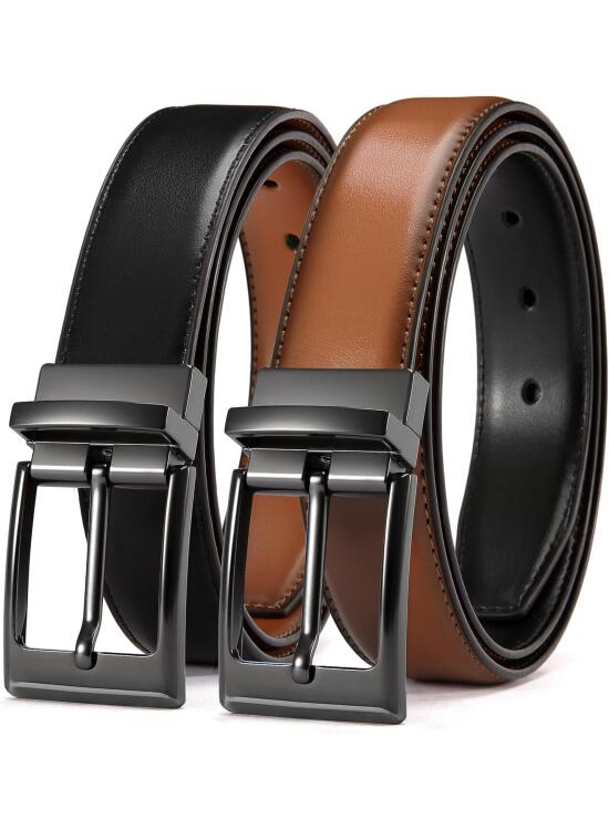 Análisis Detallado de un Cinturón Reversible de Cuero