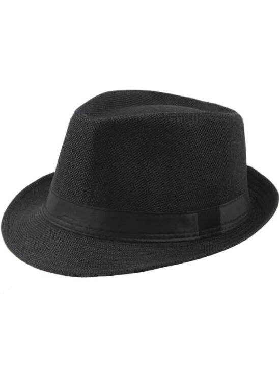 Sombrero de Hombre Manhattan Estructurado Gángster Trilby Fedora Gorra de Jazz Floppy Panamá Sombrero Plano