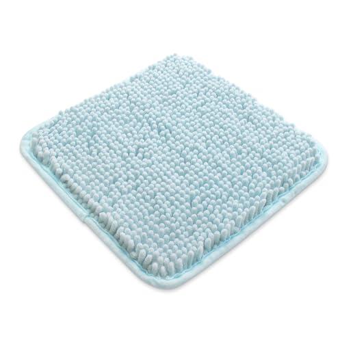 Yeaban Alfombras Pequeñas de Baño 30,5x30,5 cm | Alfombras de Baño Gruesas de Chenilla, Antideslizantes y Lavables, Alfombras de Felpa Suaves y Blandas para Baño, Ducha, Lavabo (Azul Bebé)
