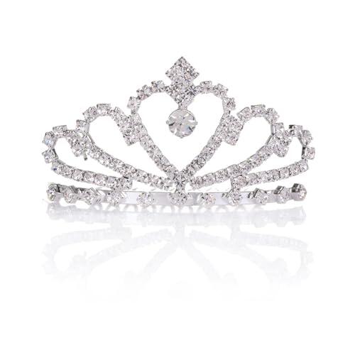 1pc Cristal con Diamantes de imitación Peine para graduación Pageant Festival de joyería de para Boda Princesa Corona de plata