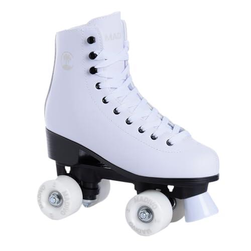 MADIVO Classic - Patines clásicos retro para mujer, rodamientos ABEC-7, patines en línea, color blanco, tallas 35, 36, 37, 38, 39, 40, 45