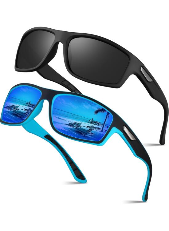 OJIRRU Gafas de sol hombre Gafas de sol Deportivas polarizadas para hombre mujer Protección UV400 Golf Ciclismo Pesca Running Deporte