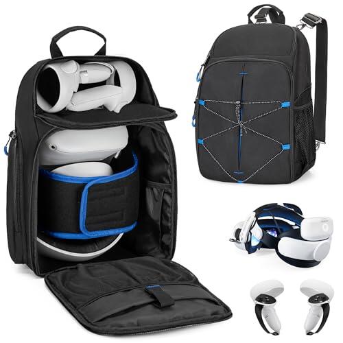 PGmoon Mochila Compatible con Oculus Meta Quest 2/3/Pro/VR Elite Strap