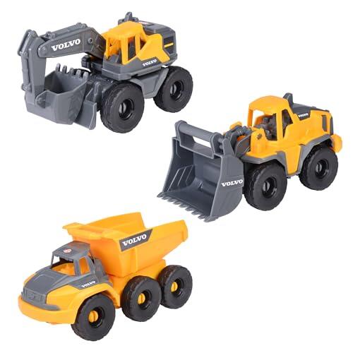 Construcción en miniatura: Análisis del set de vehículos Volvo de Dickie Toys
