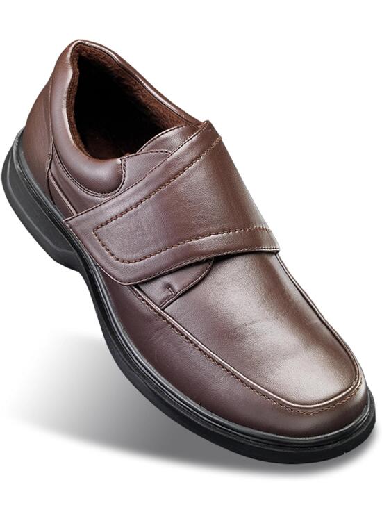 GALERIA DEL COLECCIONISTA Zapatos Elegance Confort Ancho Especial Hombre con Velcro Ajustable. Interior de Piel Transpirable, Suela Antideslizante. Plantilla Memory Foam: cómodos y cálidos.