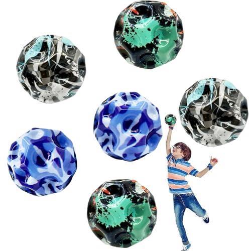 TZEKING 6PCS Astro Jump,Bouncing,7 cm,Pelota de Goma Saltarina,6 Colores de Pelotas saltarinas, fáciles de agarrar, Regalos para niños y niñas, Alivio del estrés