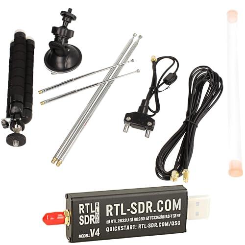 RTL-SDR Blog V4 SDR R828D HF Bias Tee SMA Receptor Con Set de Antenas